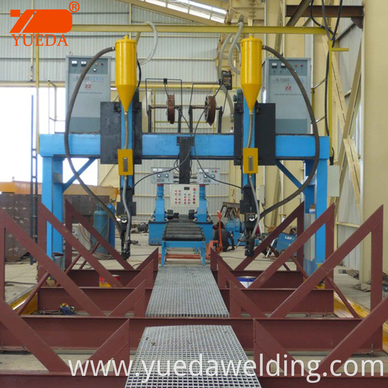 Yueda Steel Structure Assembly Welding Straightening H Beam Automatic Welding Production Line